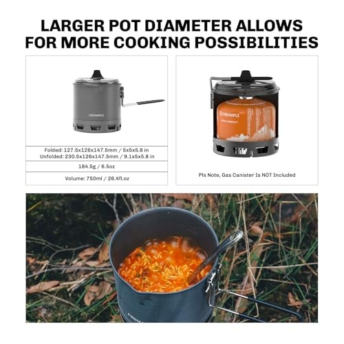Fire-Maple G2 Petrel 750ml Ultralight Camping Pot, Silver, 184.5g-1
