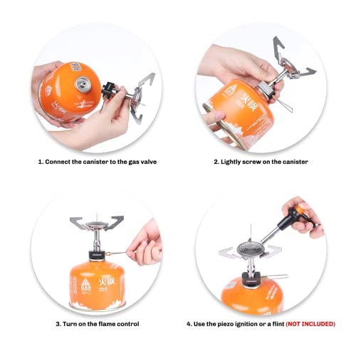 Fire-Maple Buzz Compact Folding Camping Gas Stove, 3100W Pocket Backpacking Burner-1