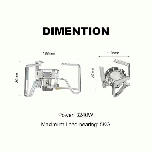Fire-Maple FMS-125 Pro Portable Camping Gas Stove, 3200W Mini Foldable Backpacking Burner with Piezo Ignition-6