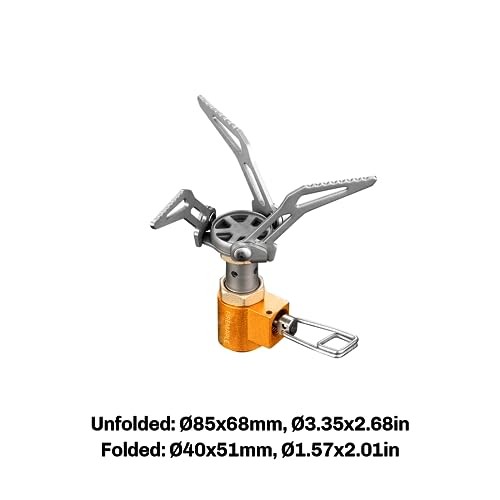 Fire-Maple FMS-300T Ultralight Titanium Backpacking Gas Stove, Orange-2