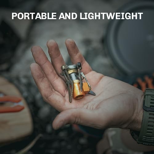 Fire-Maple FMS-300T Ultralight Titanium Backpacking Gas Stove, Orange-4