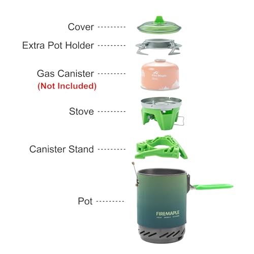 Fire-Maple FMS-X2 Camping Stove Gas System, Gradient Green-3