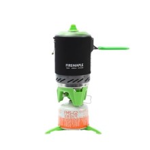 Fire-Maple FMS-X2 Camping Stove Gas System, Green and Black Sleeves