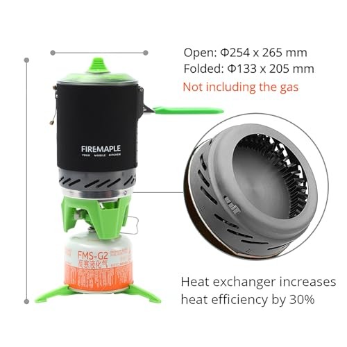 Fire-Maple FMS-X2 Camping Stove Gas System, Green and Black Sleeves-5