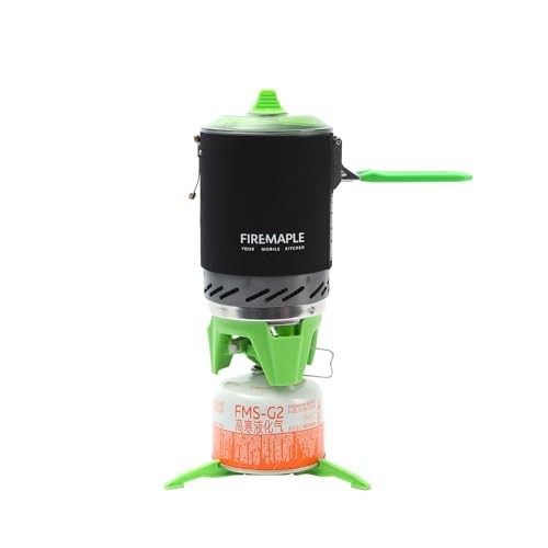 Fire-Maple FMS-X2 Camping Stove Gas System, Green and Black Sleeves