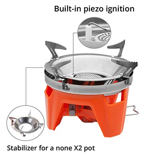 Fire-Maple FMS-X2 Camping Stove Gas System, Orange-4