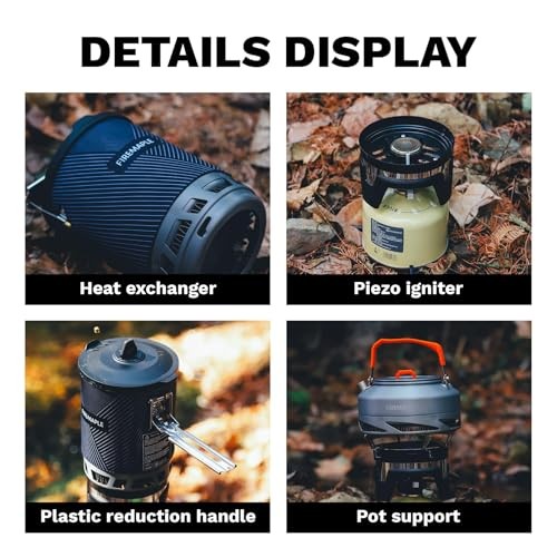 Fire-Maple FMS-X2-Pro Portable Camping Gas Stove with Piezo Ignition, Pot Holder and Gas Canister Stand-4