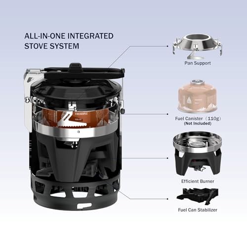Fire-Maple FMS-X3 0.8 Litre Portable Gas Backpacking Stove, Black-1
