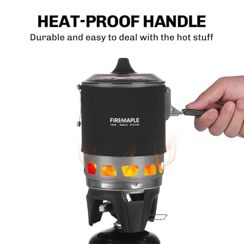 Fire-Maple FMS-X3 0.8 Litre Portable Gas Backpacking Stove, Black-2