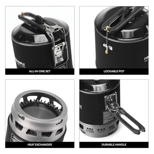 Fire-Maple FMS-X3 0.8 Litre Portable Gas Backpacking Stove, Black-3