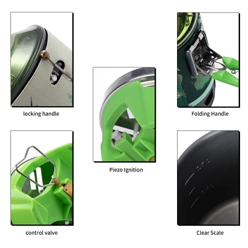 Fire-Maple FMS-X3 0.8 Litre Portable Gas Backpacking Stove, Green-3