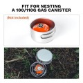 Fire-Maple Frost Mini Camping Cookware Set, 500ml Pot and 300ml Frypan, 186g