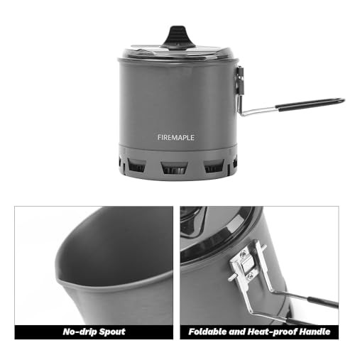 Fire-Maple Petrel 269g Ultralight G2 Camping Cooking Set, G2 Pot + Stove Set-2