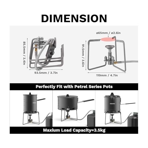 Fire-Maple Petrel Titanium Ultralight Remote Backpack Stove, 95.5g-3