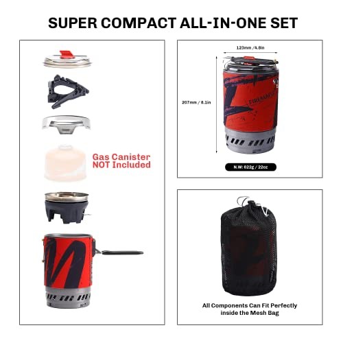 Fire-Maple Polaris Camping Cooking System, Black-1
