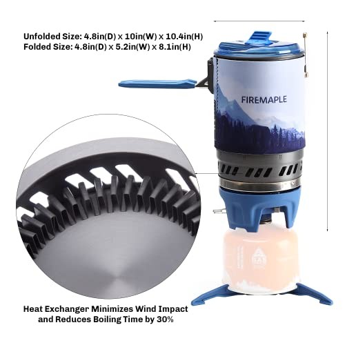 Fire-Maple Polaris Pressure Regulator Camping Cooking System, Blue-4