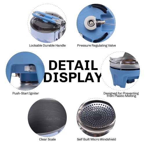 Fire-Maple Polaris Pressure Regulator Camping Cooking System, Blue-5