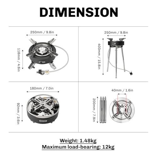Fire-Maple Saturn X camping gas stove, 4400W to 11000W, with carry case-1