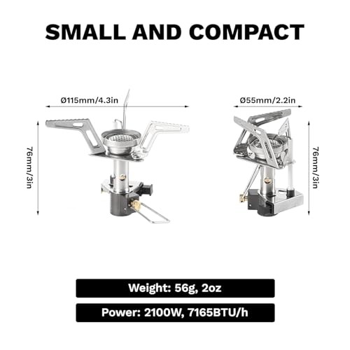 Fire-Maple Torch Gas Stove, 56g Ultralight Backpacking Camping Stove with Built-in Piezo Ignition-2