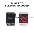 Fire-Maple X1 Pro backpacking and camping stove gas system, black + red