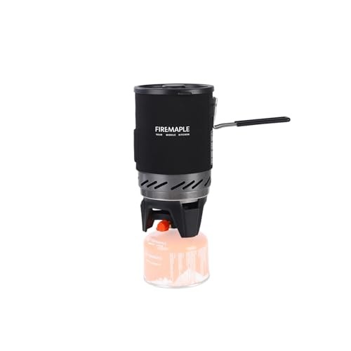 Fire-Maple X1 Pro backpacking and camping stove gas system, black + red