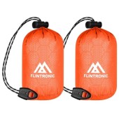 flintronic 2-Pack Emergency Bivvy Sleeping Bags, Orange