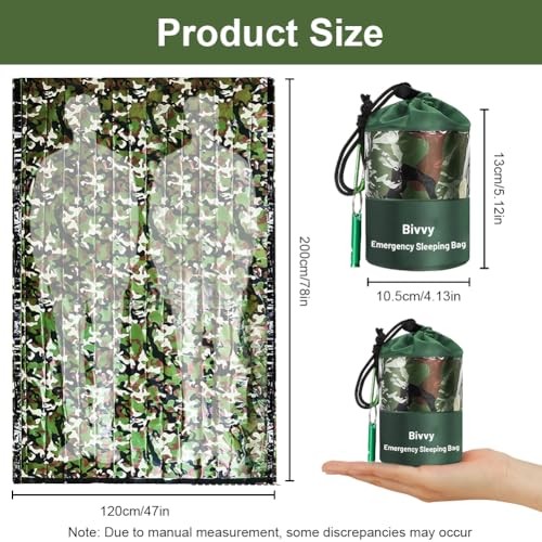flintronic 2-Pack Camouflage Emergency Bivvy Bags-1