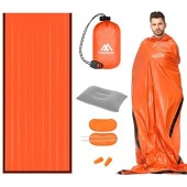 flintronic Survival Sleeping Bag Emergency Bivvy Bag, 5pcs Orange