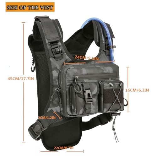 FTCYCRU Camo Running Hydration Vest Backpack, 5L with 2.0L Bladder-1