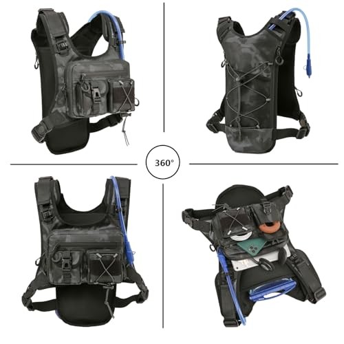 FTCYCRU Camo Running Hydration Vest Backpack, 5L with 2.0L Bladder-2