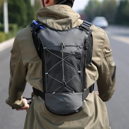 FTCYCRU Grey Running Hydration Vest Backpack 5L with 2.0L Bladder, One Size-5