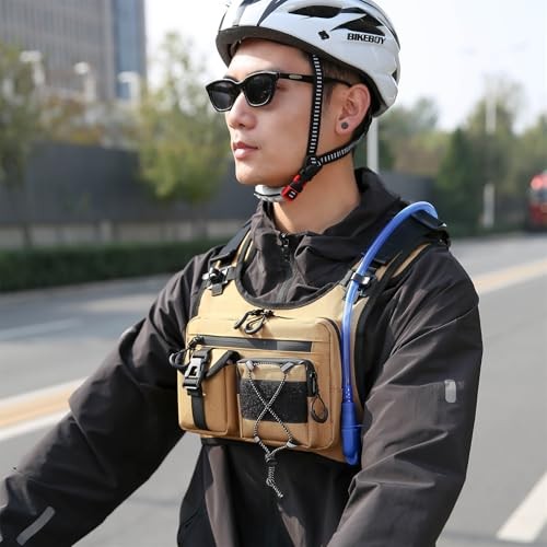FTCYCRU 5L Running Hydration Vest Backpack, Khaki-4