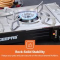 GEEPAS Portable Camping Gas Stove, Double Burner with Automatic Ignition
