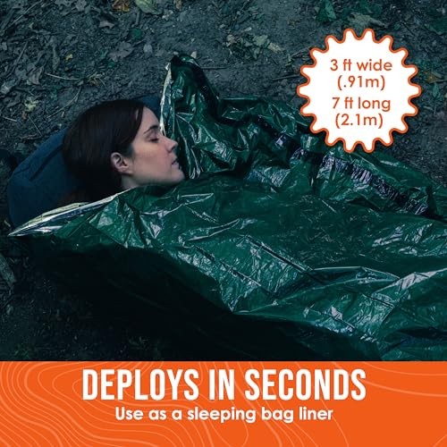 Go Time Gear Life Bivy Emergency Survival Sleeping Bag, Orange, 1 Pack-2