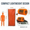 Go Time Gear Life Emergency Bivy Sack 2 Pack, Orange, with Whistle