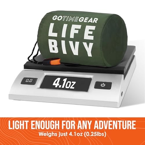 Go Time Gear Life Emergency Bivy Sack 2 Pack, Orange, with Whistle-4