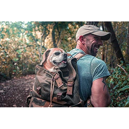 GOOTIUM Canvas Backpack, Vintage Outdoor Rucksack Day Pack, Large Camouflage-6