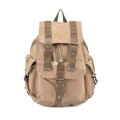 Gootium Canvas Backpack Vintage Outdoor Rucksack Day Pack, Small, Khaki