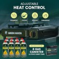 Green Haven Black Portable Camping Stove with Carry Case and 8 Gas Canisters
