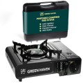 Green Haven Portable Camping Stove with Carry Case, Black