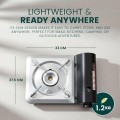 Green Haven Ultra Slim Portable Butane Gas Stove, Single Burner, Stove + 8 Gas