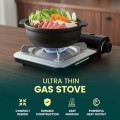 Green Haven Ultra Slim Portable Butane Gas Stove, Single Burner, Stove + 8 Gas