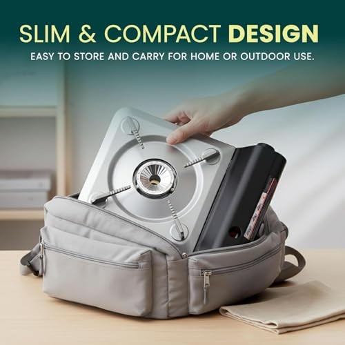 Green Haven Ultra Slim Portable Butane Gas Stove, Single Burner, Stove + 8 Gas-3