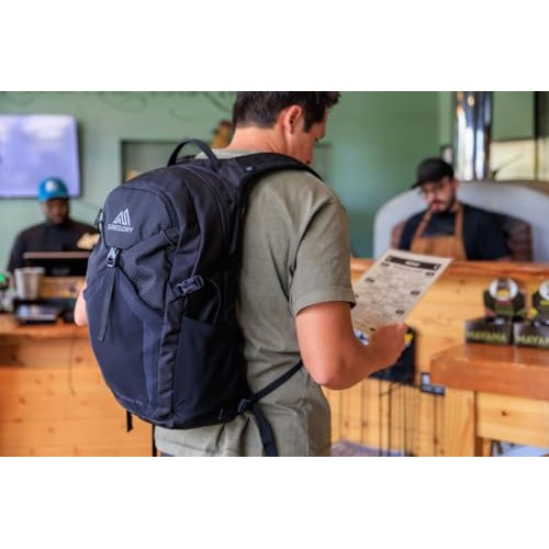 Gregory Nano 20 Plus Size 20L Day Hiking, Commuter and Active Travel Backpack, Optic Black-2