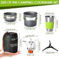 Gutsdoor 12-Piece Camping Cookware Set, Green