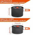 Gutsdoor 16-Piece Camping Cookware Set, Orange