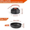Gutsdoor 16-Piece Camping Cookware Set, Orange