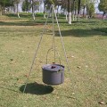 plplaaoo Hanging Camping Soup Pot with Slot Design and Curved Handles
