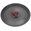 plplaaoo Hanging Camping Soup Pot with Slot Design and Curved Handles