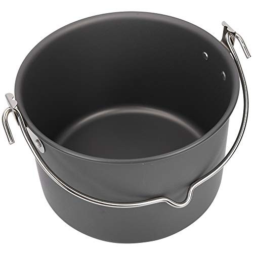 plplaaoo Hanging Camping Soup Pot with Slot Design and Curved Handles-8